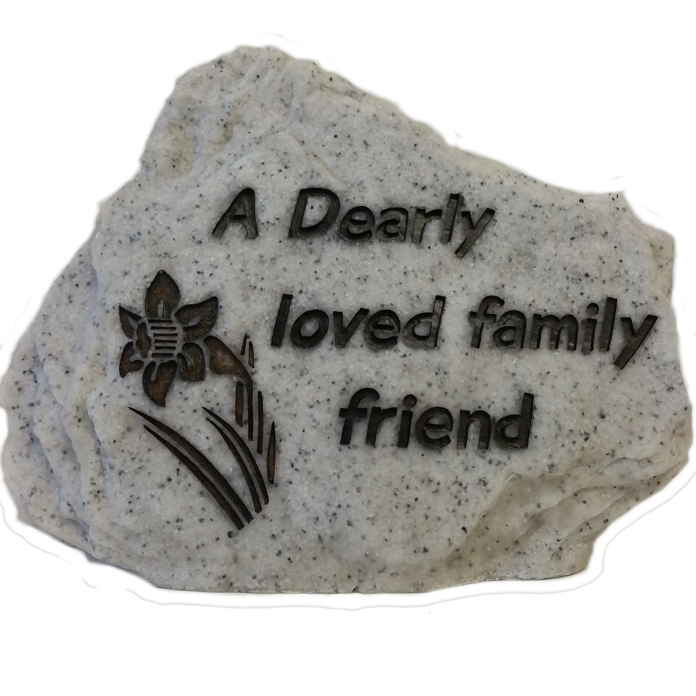 An image of Pet Memorial - Dearly Loved Friend - Grey Granite