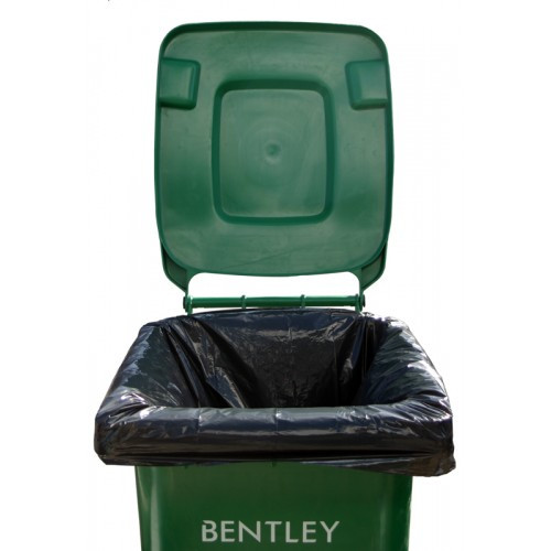 An image of 140 Litre Superior Black Recycled Small Wheelie Bin Liners (A Pack of 4 Rolls)