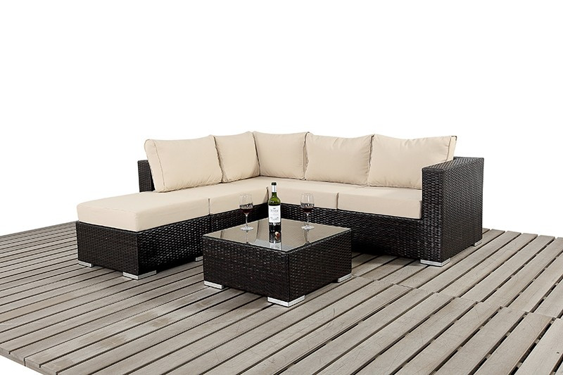 An image of Rapallo Luxe Small Corner Rattan Sofa