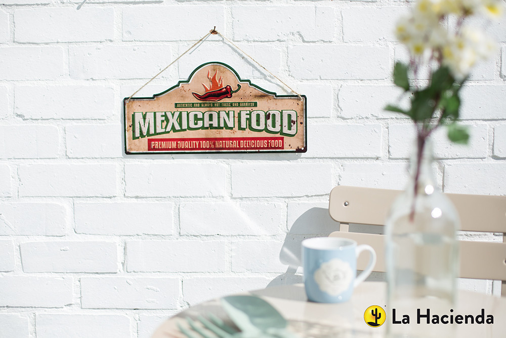An image of Embossed Metal Sign - Mexican Food