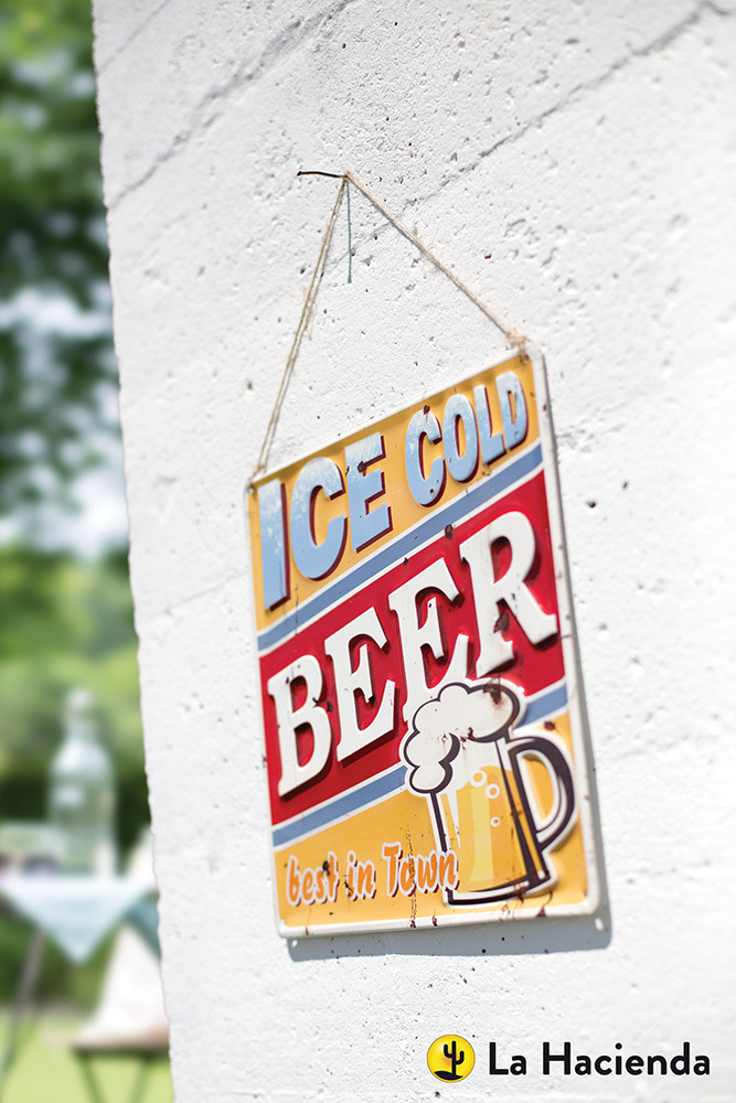 An image of Embossed Metal Sign - Ice Cold Beer