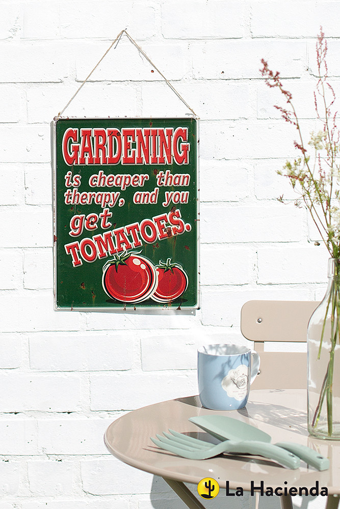An image of Embossed Metal Sign - Tomatoes