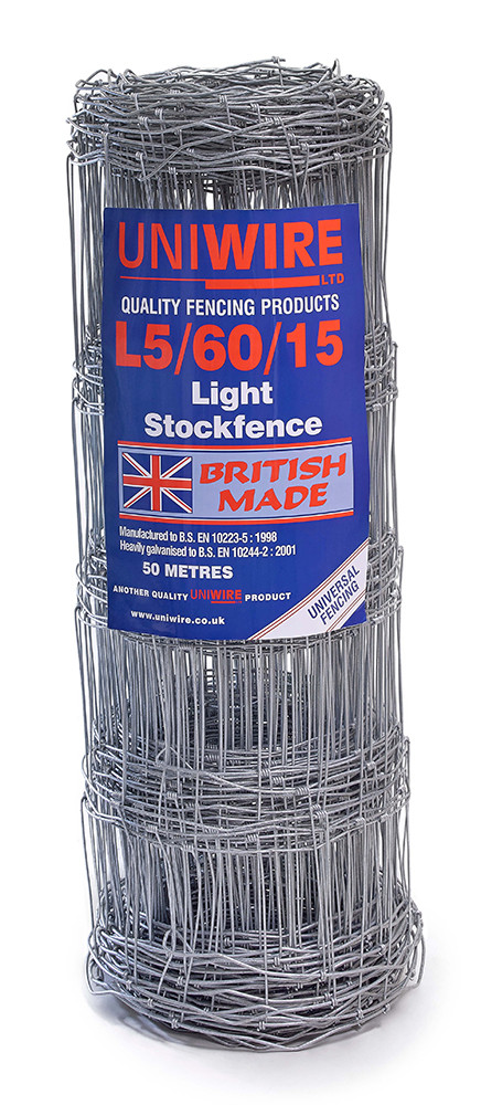 An image of L5/60/15 Hedge Bottom 50M Light Grade Stock Fencing