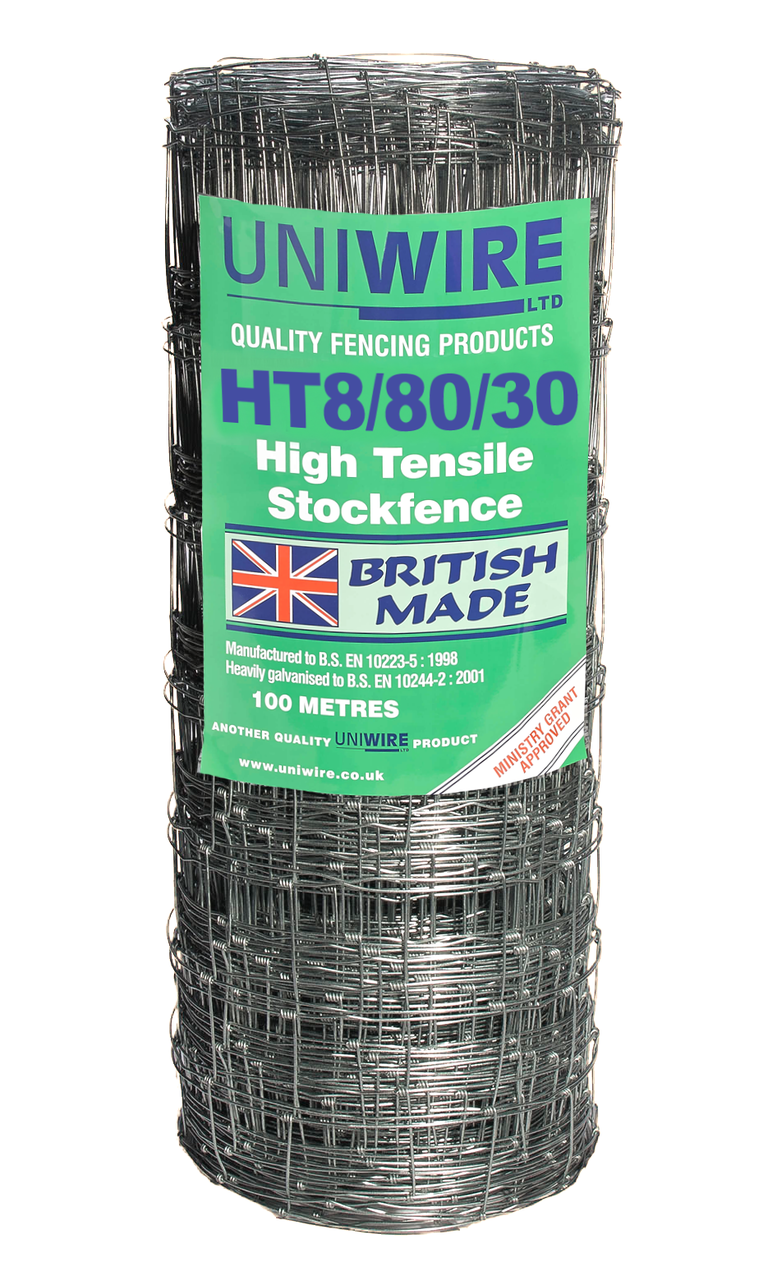 An image of HT8/80/30 100M High Tensile Stock Wire Fencing