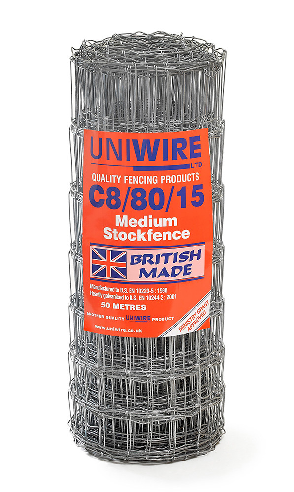 An image of C8/80/15 Medium Grade Stock Wire Fencing (32")
